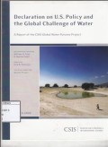 Declaration on U.S. Policy and the Global Challenge of Water