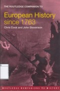 The Routledge Companion to European History since 1763