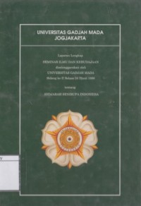 Laporan Lengkap: Seminar Ilmu dan Kebudajaan, Sedjarah Seni Rupa Indonesia