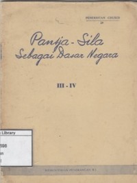 Pantja-Sila Sebagai Dasar Negara