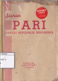 Siaran PARI: Partai Repoeblik Indonesia