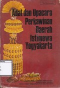 Adat dan Upacara Perkawinan Daerah Istimewa yogyakarta