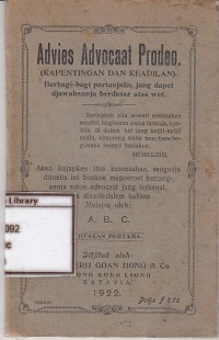 Advies advocaat prodeo (kapentingan dan keadilan)