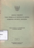 Amanat Presiden Pada Pembukaan Konperensi Kerdja Gubernur Seluruh Indonesia pada Tanggal 14 Oktober 1969 di Istana Negara