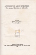 Anthology of ASEAN literatures : Pre-Islamic literature of Indonesia