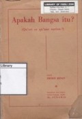 Apakah bangsa itu? = Qu’est ce qu’une nation?
