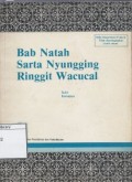 Bab natah sarta nyungging ringgit wacucal