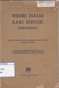Image of Berdiri Diatas Kaki Sendiri (Berdikari)