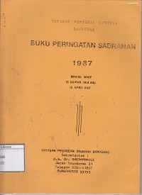 Buku peringatan sadranan 1987