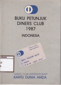 Buku petunjuk  diners club 1987 Indonesia