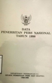 Data Penerbitan Pers Nasional Tahun 1998