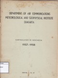 Earthquakes In Indoensia 1957-1958
