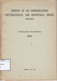 Earthquakes In Indoensia 1959