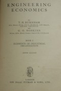 Engineering Economis: Book I Elements of Industrial Organization