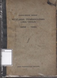 Garis-garis besar rentjana pembangunan lima tahun 1956-1960