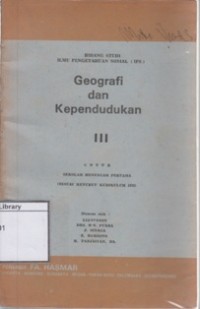 Image of Geografi dan Kependudukan III Untuk Sekolah Menengah Pertama