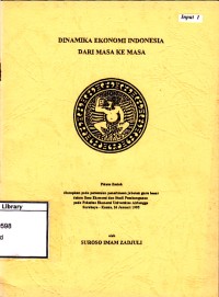 Dinamika ekonomi indonesia dari masa ke masa