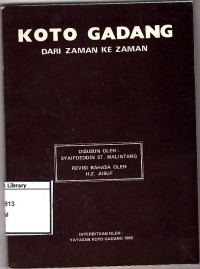 Koto gadang dari zaman ke zaman