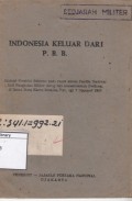 Indonesia keluar dari P.B.B