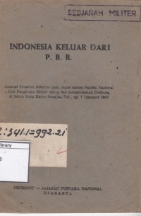 Indonesia keluar dari P.B.B