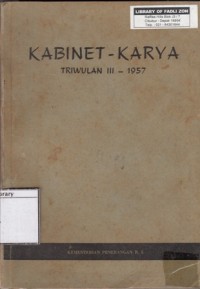 Kabinet Karya : Triwulan III - 1957