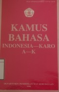 Kamus Bahasa Indonesia-Karo, A-K