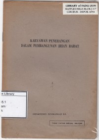 Karyawan Penerangan Dalam Pembangunana Irian Barat