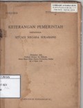 Keterangan pemerintah mengenai situasi negara sekarang