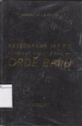 Ketetapan-ketetapan M.P.R.S. Tonggak Konstitusional Orde Baru