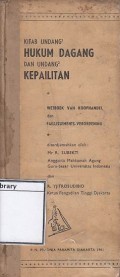 Kitab Undang-Undang Hukum Dagang Dan Undang-Undang Kepailitan