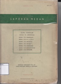 Laporan medan/geografi militer: Jawa tengah