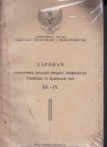 Laporan sekretaris urusan projek-projek pemerintah tanggal 15 djanuari 1969 ke - IX