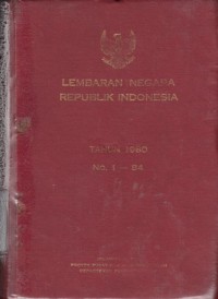 Lembaran Negara Republik Indonesia Tahun 1980 No. 1-84