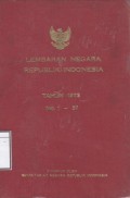 Lembaran Negara Republik Indonesia tahun 1972 No. 1-57