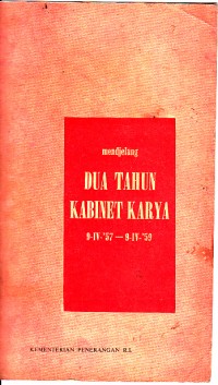 Mendjelang dua tahun kabinet karya