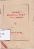 Menudju kemakmuran rakjat lewat keamanan : keterangan pemerintah atas program Kabinet Soekiman