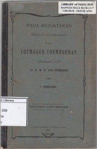 Pada Menjatakan Keadaan Dan Kedjadian Segala Toemboeh-Toemboehan