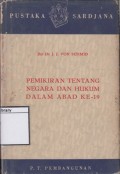 Pemikiran tentang Negara dan Hukum dalam Abad ke-19
