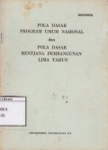 Pola Dasar Program Umum Nasional dan Pola Dasar Rentjana Pembangunan Lima Tahun