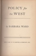 Policy for the West