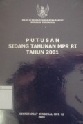 Putusan Sidang Tahunan MPR RI Tahun 2001