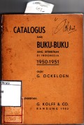 Catalogus dari buku-buku jang diterbitkan di indonesia 1950-1951