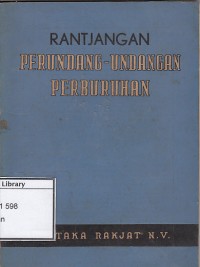 Rantjangan Perundang-Undangan Perburuhan