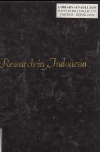Research di Indonesia 1945-1965 : Ekonomi, sosial dan budaja