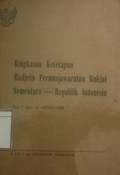 Ringkasan Ketetapan Madjelis Permusjawaratan Rakjat Sementara - Republik Indonesia: No. I dan II/ MPRS/ 1960