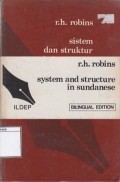 Sistem dan Struktur Bahasa Sunda = System and Structure in Sundanese