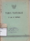 Tahun Tantangan (A Year of Challenge): Pidato Presiden Republik Indonesia pada Hari Ulang Tahun Proklamasi Jang ke-XIII, 17 Agustus 1958