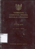 Tambahan Lembaran Negara Republik Indonesia Tahun 1971 No. 2953-2979