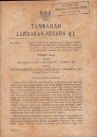 Image of Tambahan lembaran negara Republik Indonesia Tahun 1959 No. 1727-1914