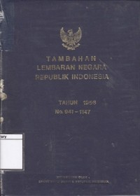 Tambahan Lembaran Negara Republik Indonesia Tahun 1956 No. 941-1147